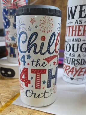 NaNa Red White Blue 'Chill 4th Out' Insulated Travel Tumbler